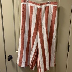 Huston Pull On Wide Leg Crop in Bold Stripe